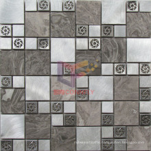 Aluminium with Steel and Marble Mosaic Tile (CFM1005)